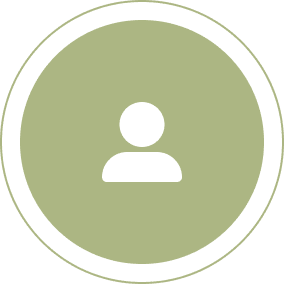 Icon of a person silhouette inside a green circle with a white border.